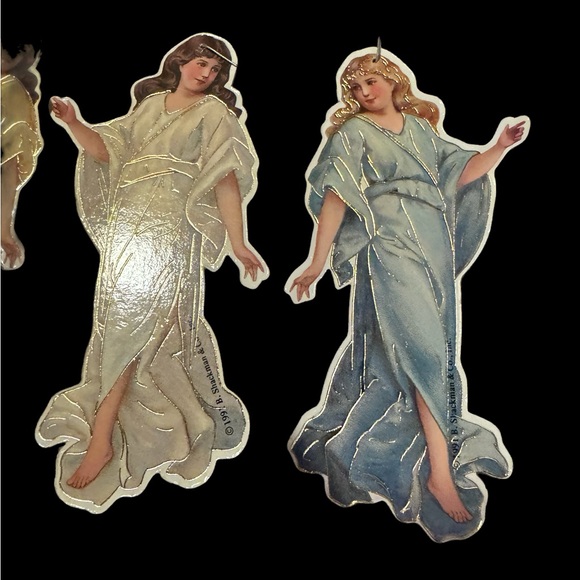 B. Shackman Co. & Others Christmas Ornaments 1991 Angels Victorian lot of 4 - Picture 3 of 9